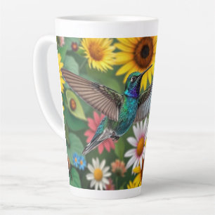 Hummingbird unter Blume Milchtasse