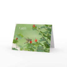 Hummingbird w verse (Luke 1:37) Beileid