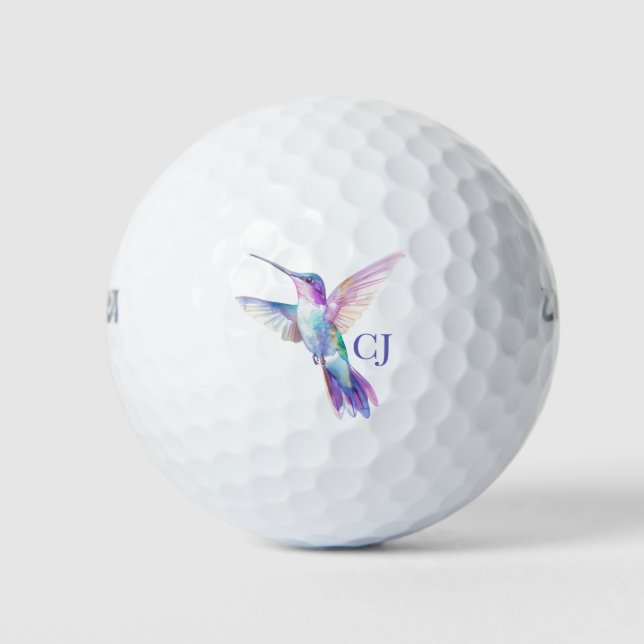 Hummingbird Wasserfarbe Illustration Golf Balls Golfball (Vorderseite)