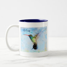 Hummingbird Wasserfarbenbild Personalisiert