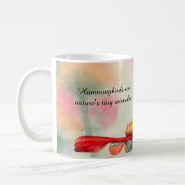 Hummingbird watercolor art on a coffee mug kaffeetasse