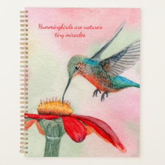 Hummingbird watercolor art planner planer