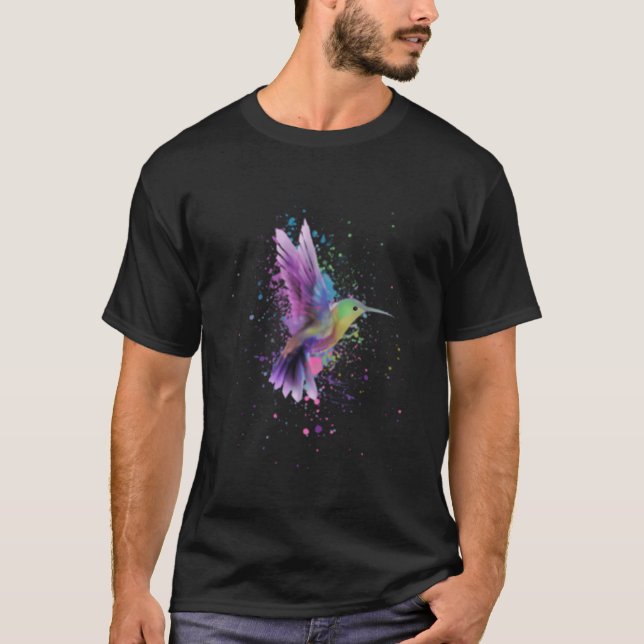 Hummingbird Watercolor T-Shirt (Vorderseite)