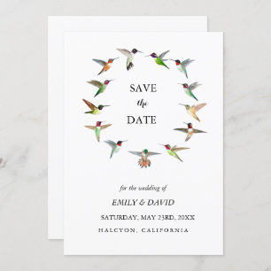 Hummingbird Wedding Save the Date Announcement Einladung