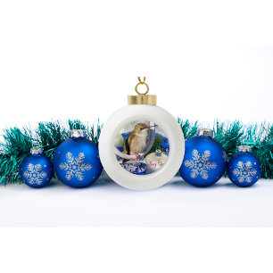 Hummingbird Weihnachtsschmuck Keramik Kugel-Ornament