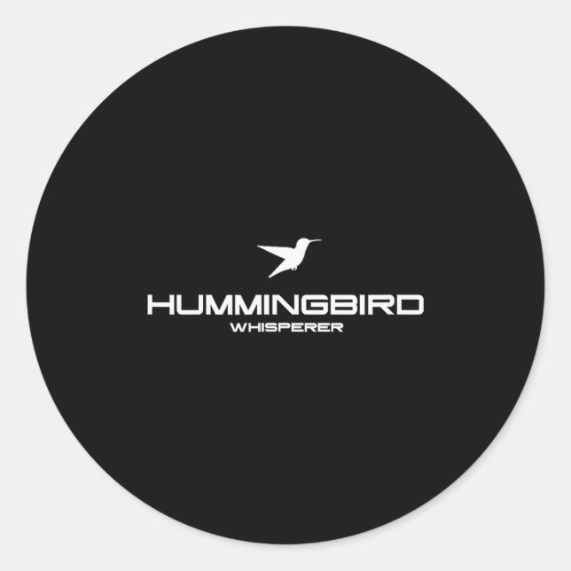 Hummingbird Whisperer Shirt Hummingbird Gift Men W Runder Aufkleber (Vorderseite)