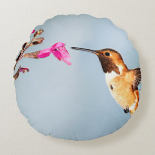 Hummingbird Wild in Nature Rundes Kissen