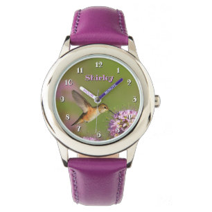 Hummingbird Wildblumen Girls Armbanduhr