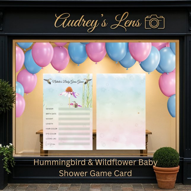 Hummingbird & Wildflower Baby Shower Flyer (Von Creator hochgeladen)