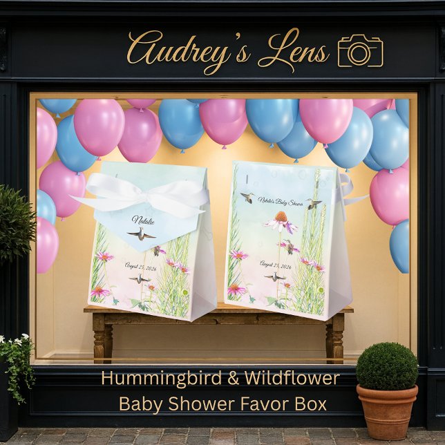 Hummingbird & Wildflower Baby Shower Geschenkschachtel (Von Creator hochgeladen)