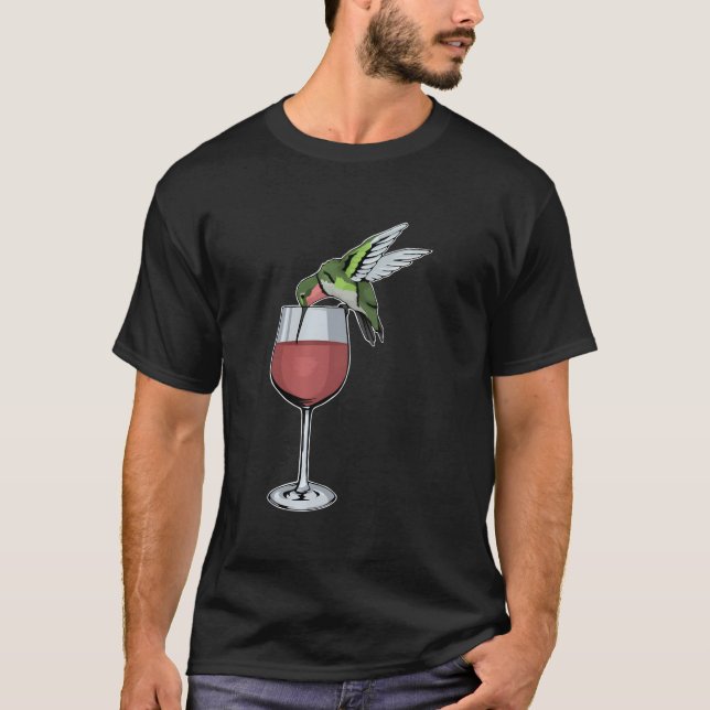 Hummingbird Wine Bird Spirit Animal Wine Hummingbi T-Shirt (Vorderseite)