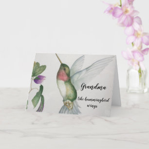 Hummingbird Wings Watercolor Muttertagskarte Karte