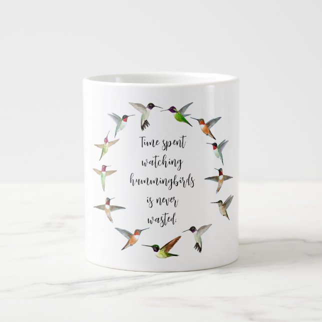 Hummingbird Wreath Jumbo-Tasse (Vorderseite)