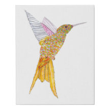 Hummingbird x2 Imitats Canvas drucken