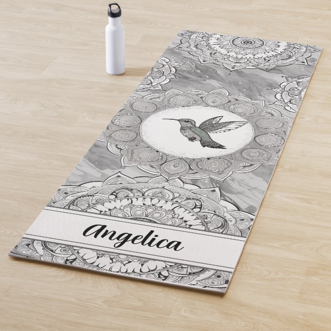 Hummingbird Yoga Mat mit Indian Mandala Art Yogamatte (Beispiel)