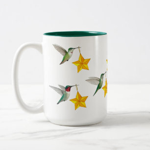 Hummingbirds and Stars Zwei-Tone-Tasse Zweifarbige Tasse
