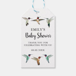 Hummingbirds Baby Shower Tags Geschenkanhänger