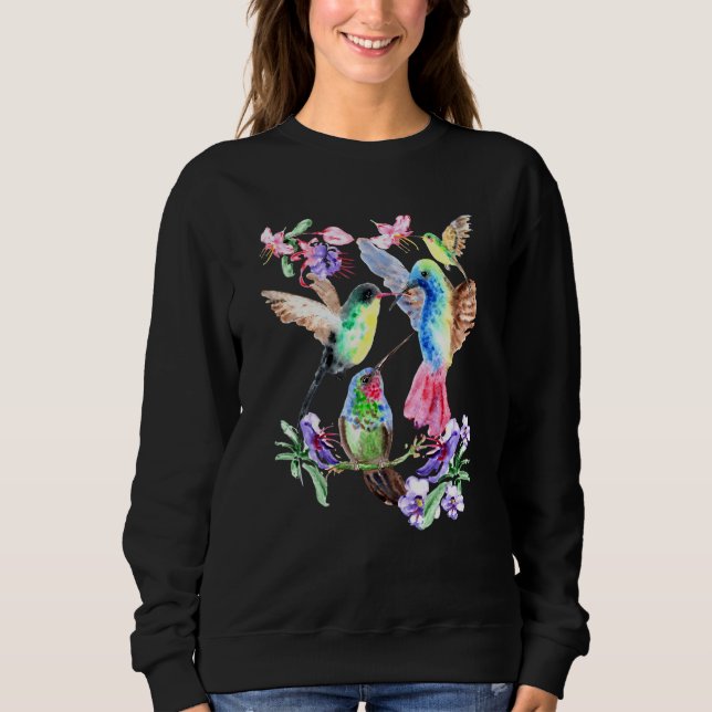 Hummingbirds Bird Niedlich Hummingbird Bird Watchi Sweatshirt (Vorderseite)