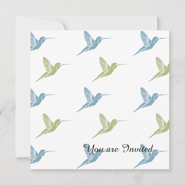 Hummingbirds Birthday Einladung (Vorderseite)