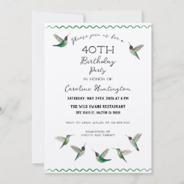 Hummingbirds Birthday Invitation Einladung