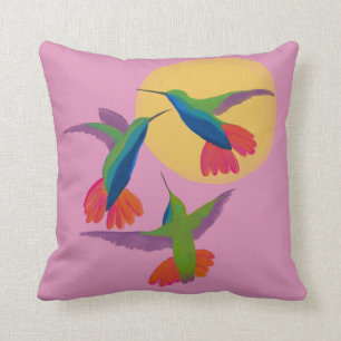 Hummingbirds - Black Throated Mango Art Kissen
