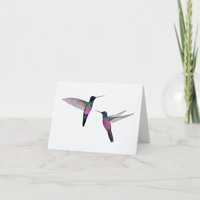 Hummingbirds (Blauer Hehlkopf) Karte (Vorderseite)