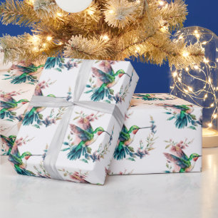 Hummingbirds Blume Muster Geschenkpapier