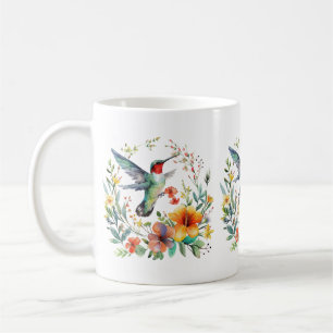 Hummingbirds Blume Muster Kaffeetasse