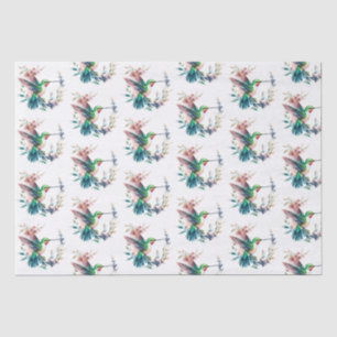 Hummingbirds Blume Muster Seidenpapier