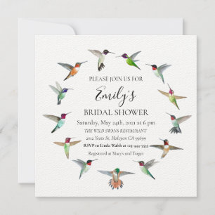 Hummingbirds Bridal Dusche Einladung