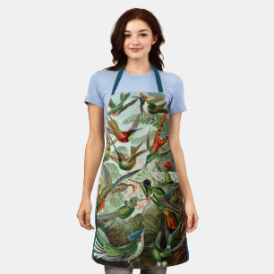 Hummingbirds by Ernst Haeckel, Vintage Vogelbäume Schürze