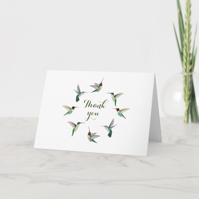Hummingbirds Dankeschön Card Dankeskarte (Vorderseite)