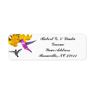 HUMMINGBIRDS ETIKETT