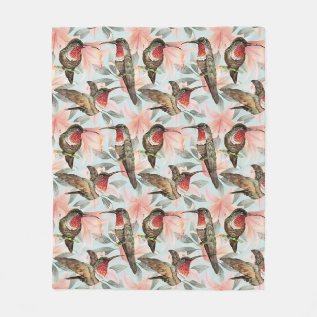 Hummingbirds Fleece Blanket (Vorderseite)