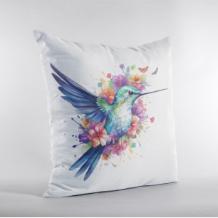 Hummingbirds Floral Bouquet Geburtstagsparty Kissen