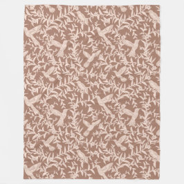 Hummingbirds Floral Fleece Blanket