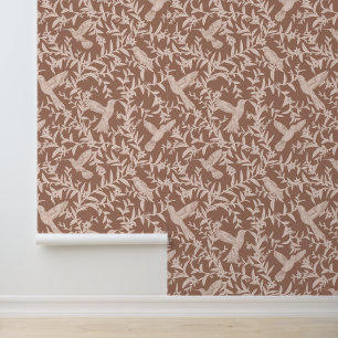 Hummingbirds Floral Mocha Mousse Tapete