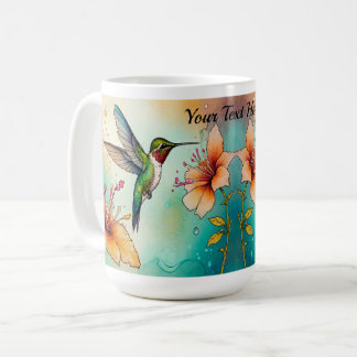 Hummingbirds Flowers Personalize Kaffeetasse