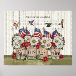 Hummingbirds God Shuckte Seine Gnade Hauswarming G Poster