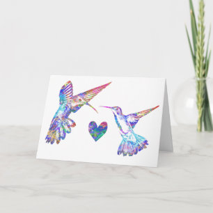 Hummingbirds Hochzeitskarte Karte
