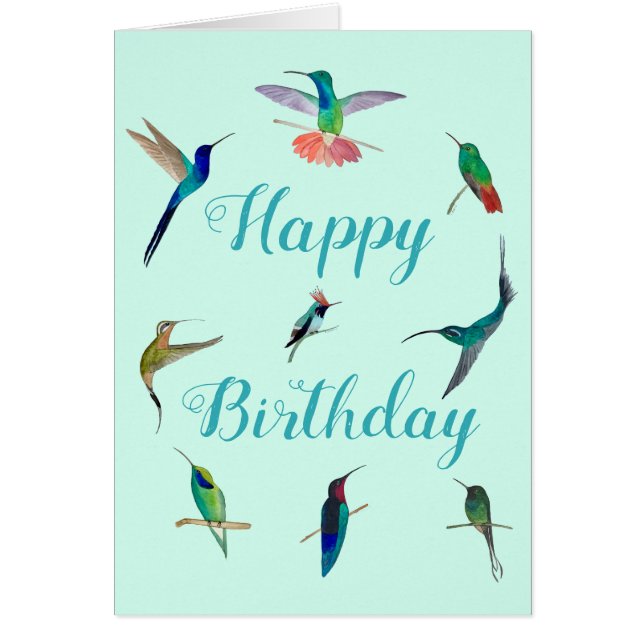 Hummingbirds of Tropical America Birthday Card (Vorne)