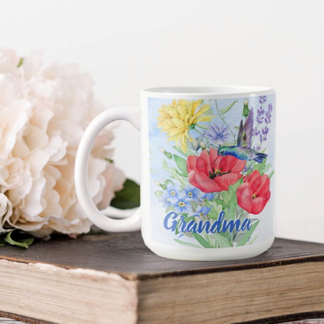 Hummingbirds Personalisiert Oma Kaffeetasse (Personalized Hummingbird Coffee mug for Grandma or mom)