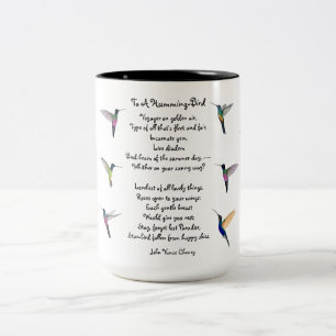 Hummingbirds und John Vance Cheney Zitat Zweifarbige Tasse