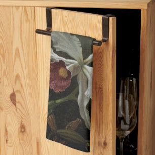 Hummingbirds und White Orchid von Martin J. Heade Geschirrtuch