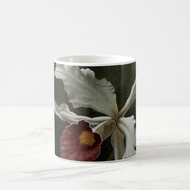 Hummingbirds und White Orchid von Martin J. Heade Kaffeetasse (Mittel)