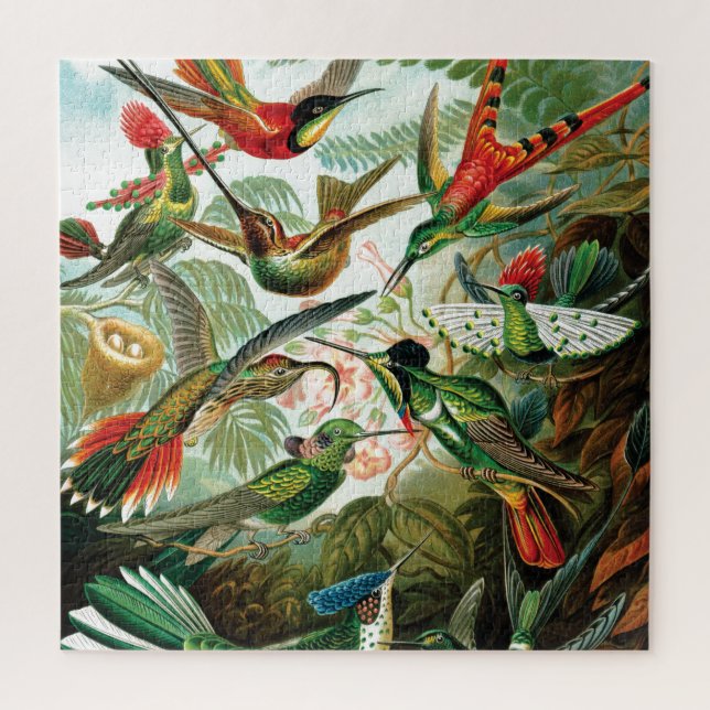 Hummingbirds von Ernst Haeckel Puzzle (Vertikal)