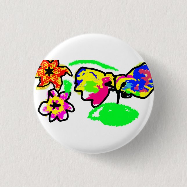 Hummingbirds Wedding Button (Vorderseite)
