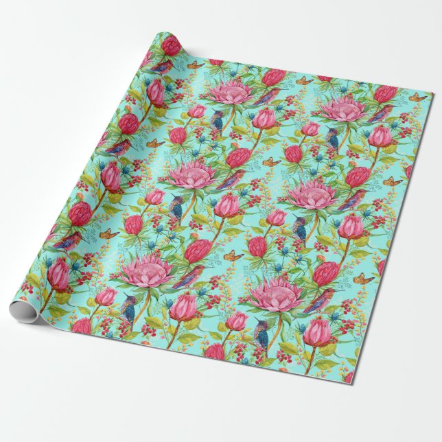 Hummingbirds Wrapping Paper Geschenkpapier (Ungerollt)