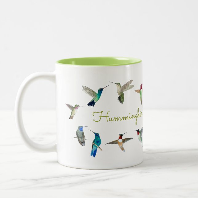 Hummingvögel aus Kalifornien Zweifarbige Tasse (Links)