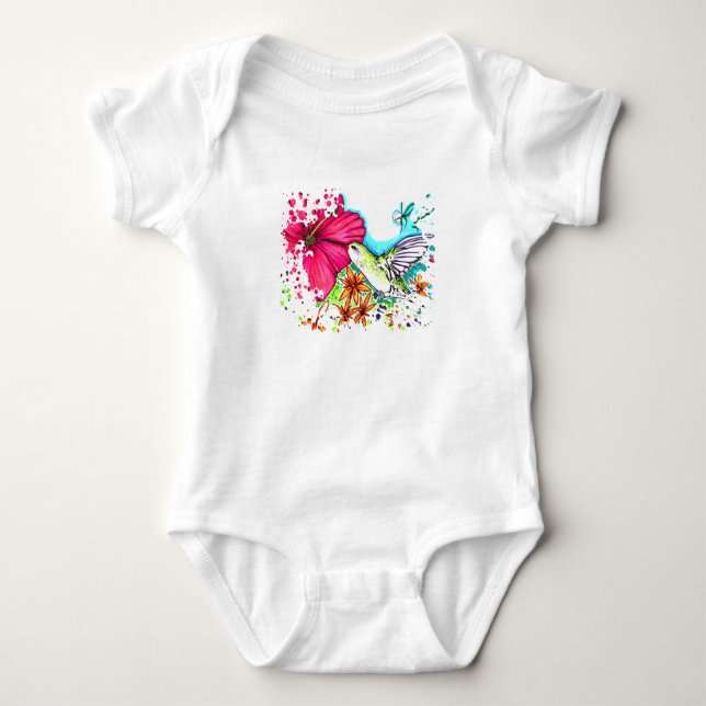 Hummingvogel Baby Strampler (Vorderseite)
